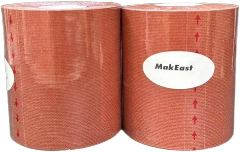MakEast 2 Rolls Trans Tape for Transitioning Chest Binding Tape FTM Chest Binder with Nipple Covers Waterproof 3 in X 16.5 ft - Image 4